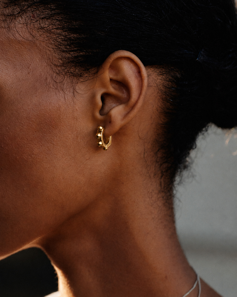 Stud Hoops Hoops Guld