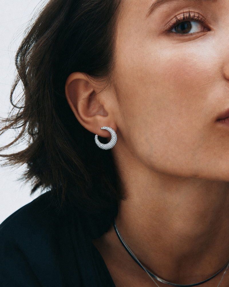 Wishbone Studs Sparkle L Nappikorvakorut Hopea