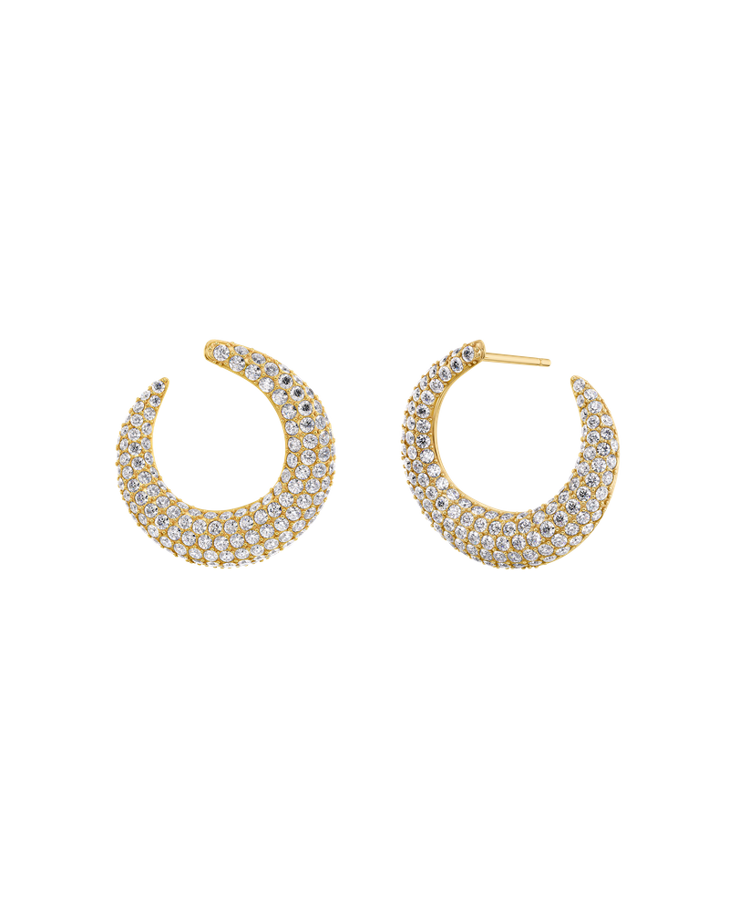 Wishbone Studs Sparkle L Stiftörhängen Guld