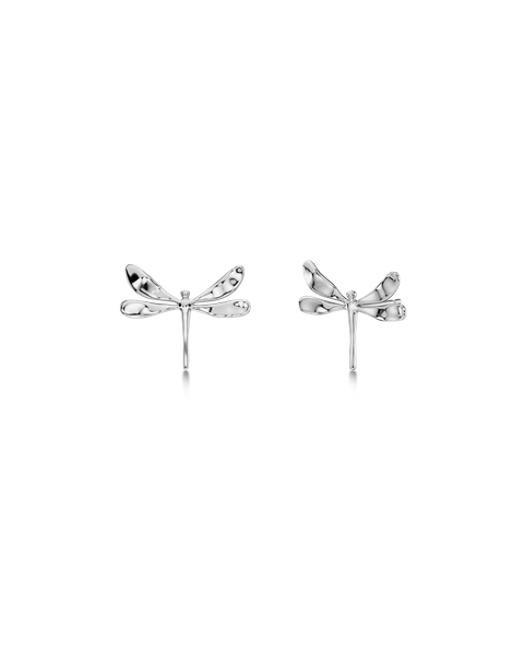 Dragonfly Studs For teenage girls Silver