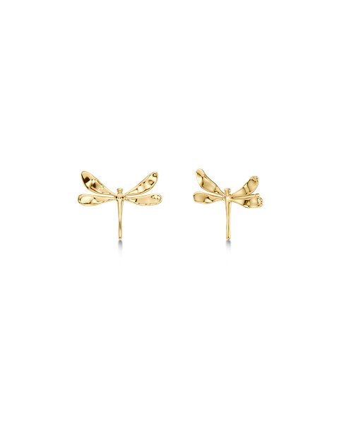 Dragonfly Studs For teenage girls Guld