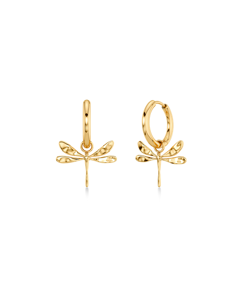 Dragonfly Hoops For teenage girls Kulta