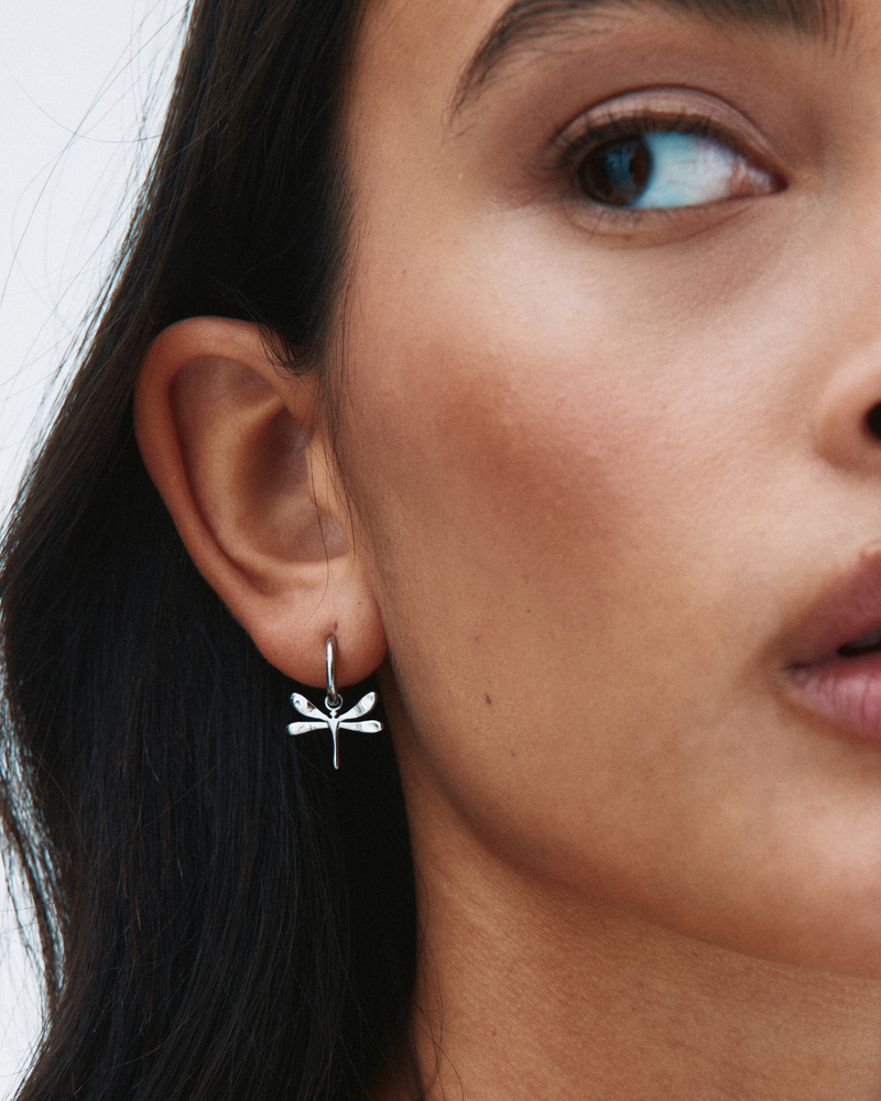 Dragonfly Hoops Creolen Silber