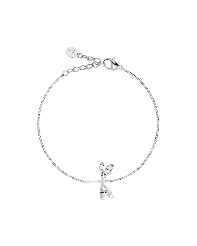 Dragonfly Bracelet Hopeiset rannekorut Hopea