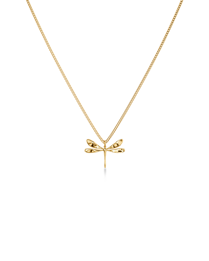 Dragonfly Necklace S Guldhalsband Guld