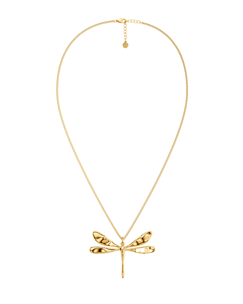Dragonfly Necklace L Goldhalsketten Gold