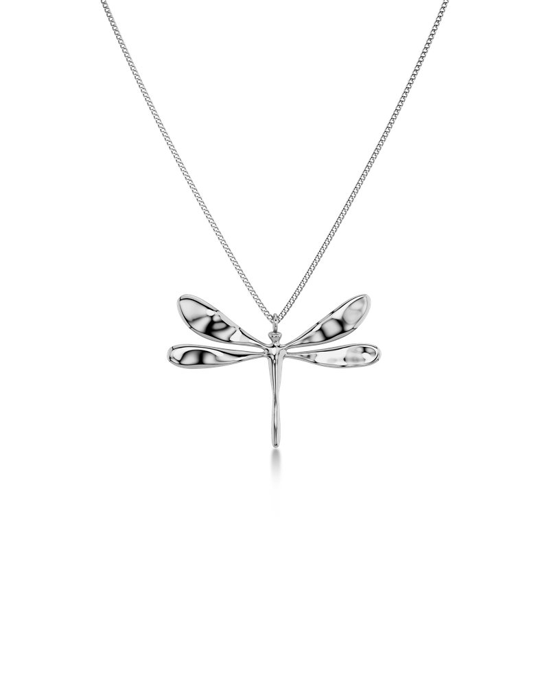 Dragonfly Necklace L Silberhalsketten Silber