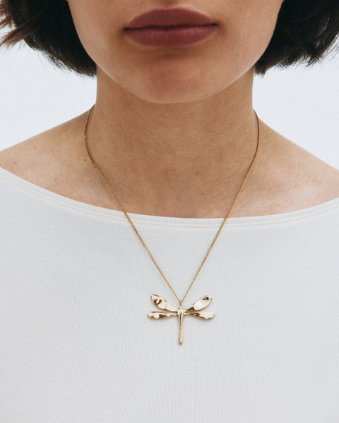 Dragonfly Necklace L For teenage girls Guld