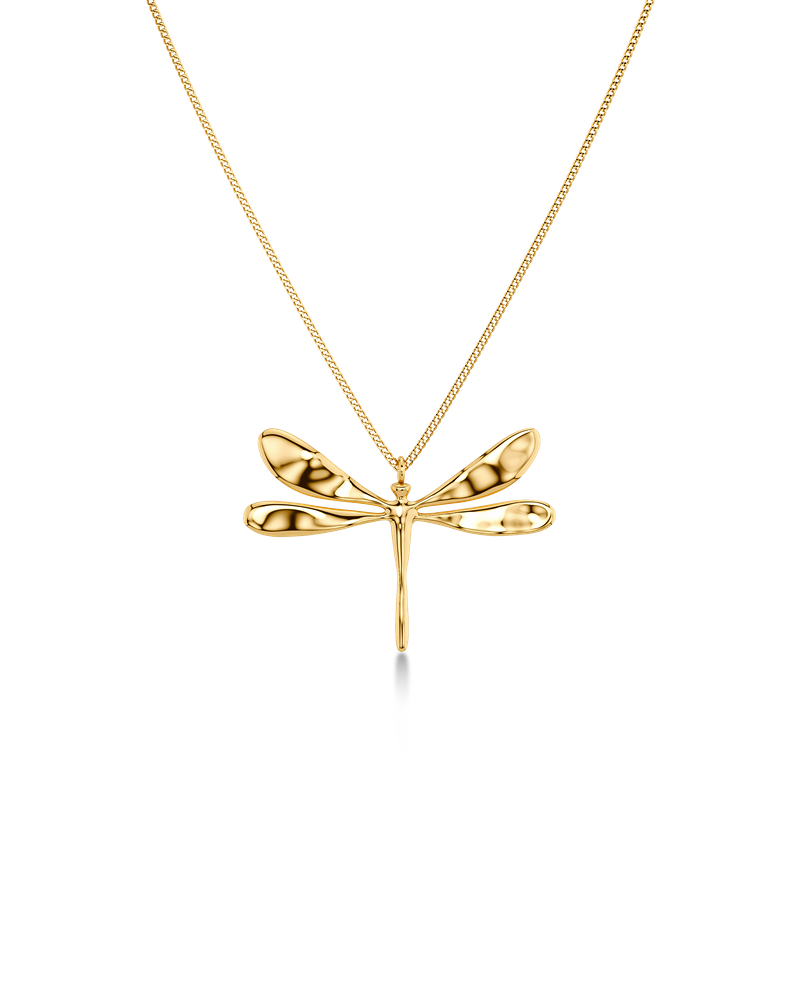 Dragonfly Necklace L Goldhalsketten Gold