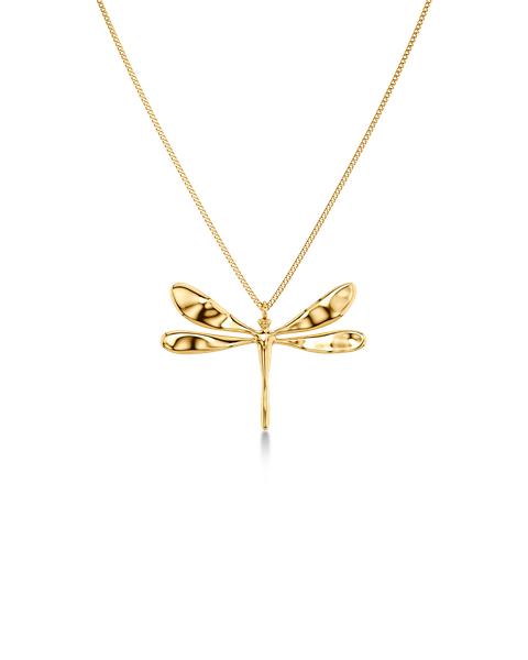 Dragonfly Necklace L For teenage girls Guld