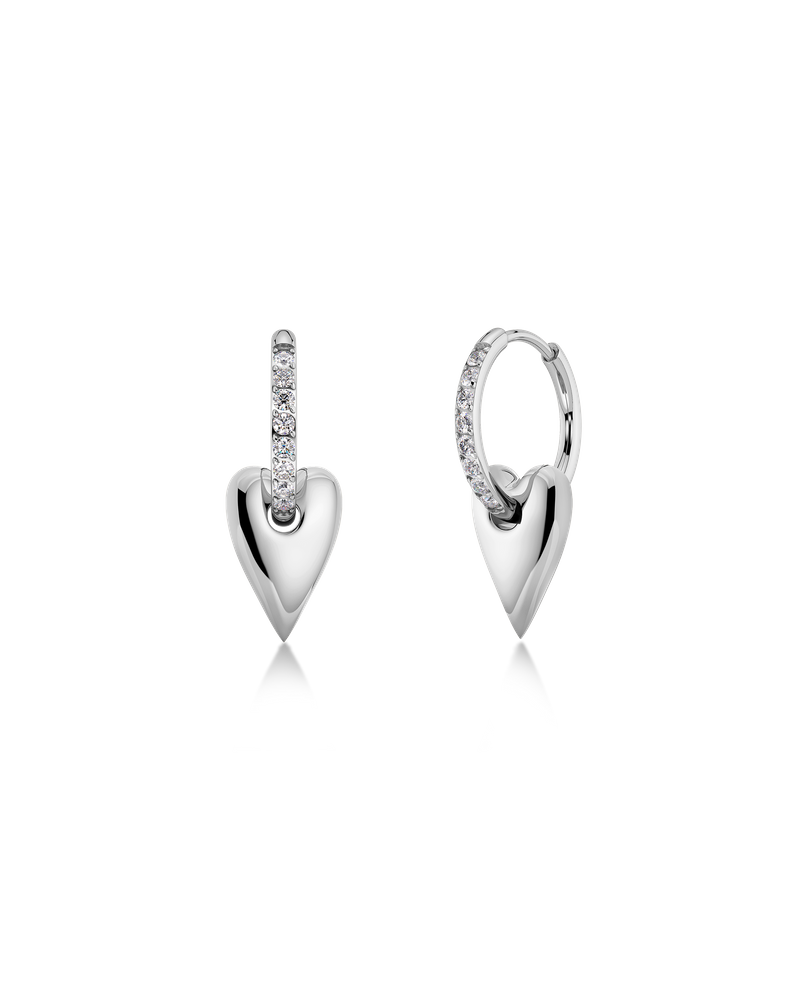 Amore Sparkle Hoops S Hoops Silver