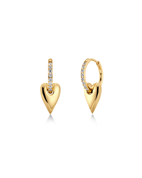 Amore Sparkle Hoops S For best friend Kulta