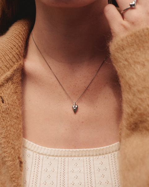 Amore Sparkle Necklace S For best friend Silver