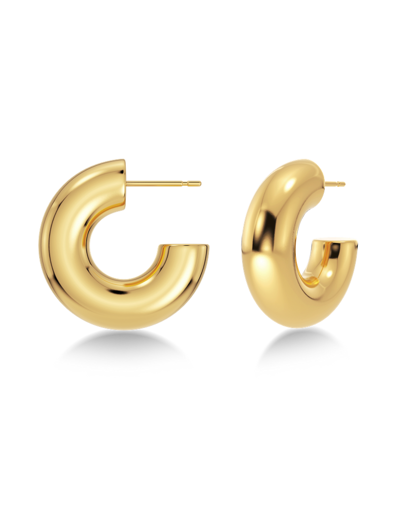 Chunky Creoles S Örhängen Guld