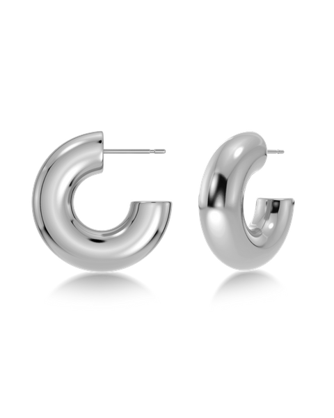 Chunky Creoles S Jewellery Silver