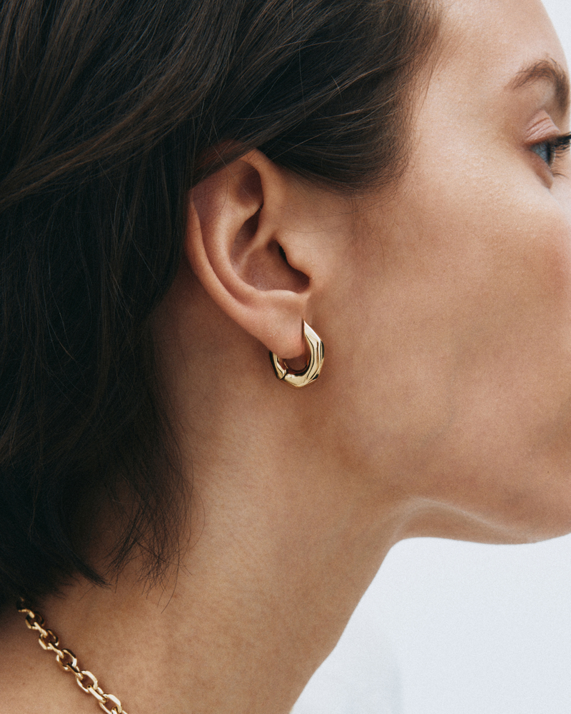 Crystalite Hoops L Hoops Gold