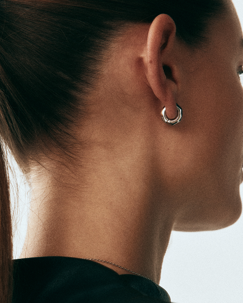 Crystalite Hoops S Hoops Silver