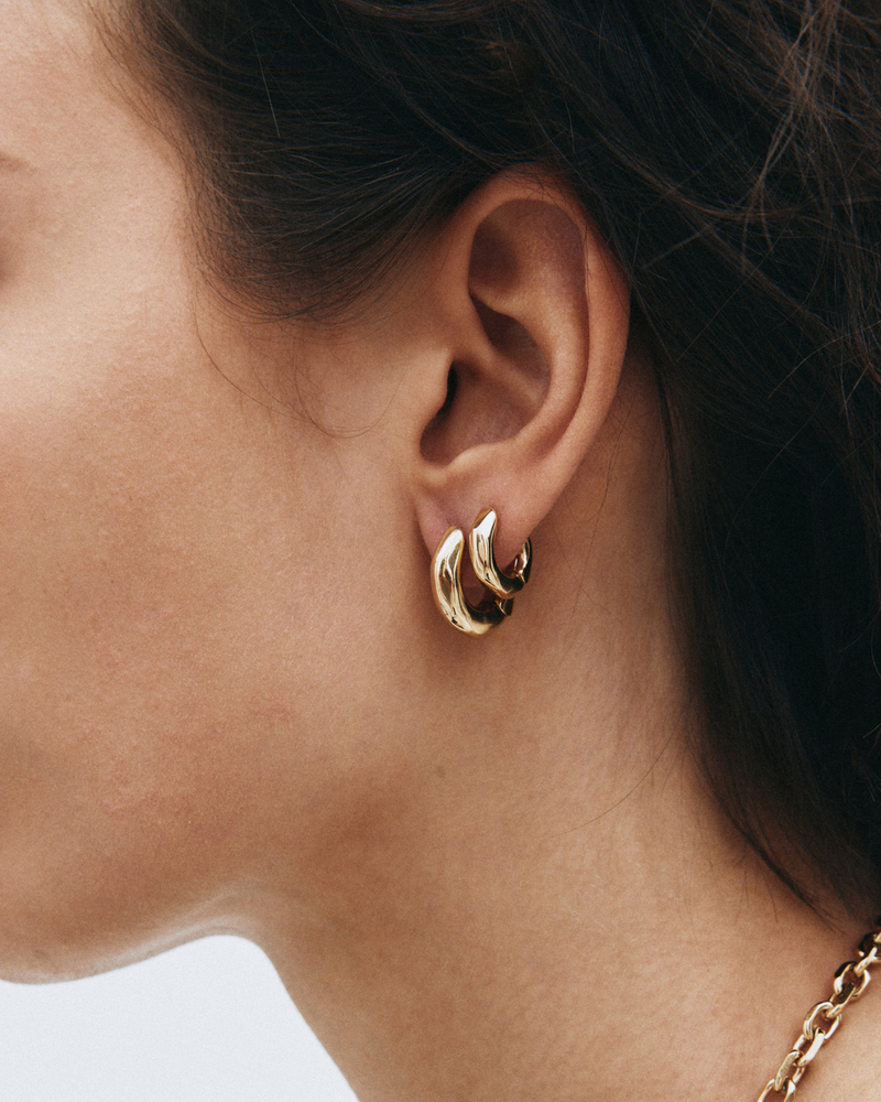 Crystalite Hoops S Hoops Gold