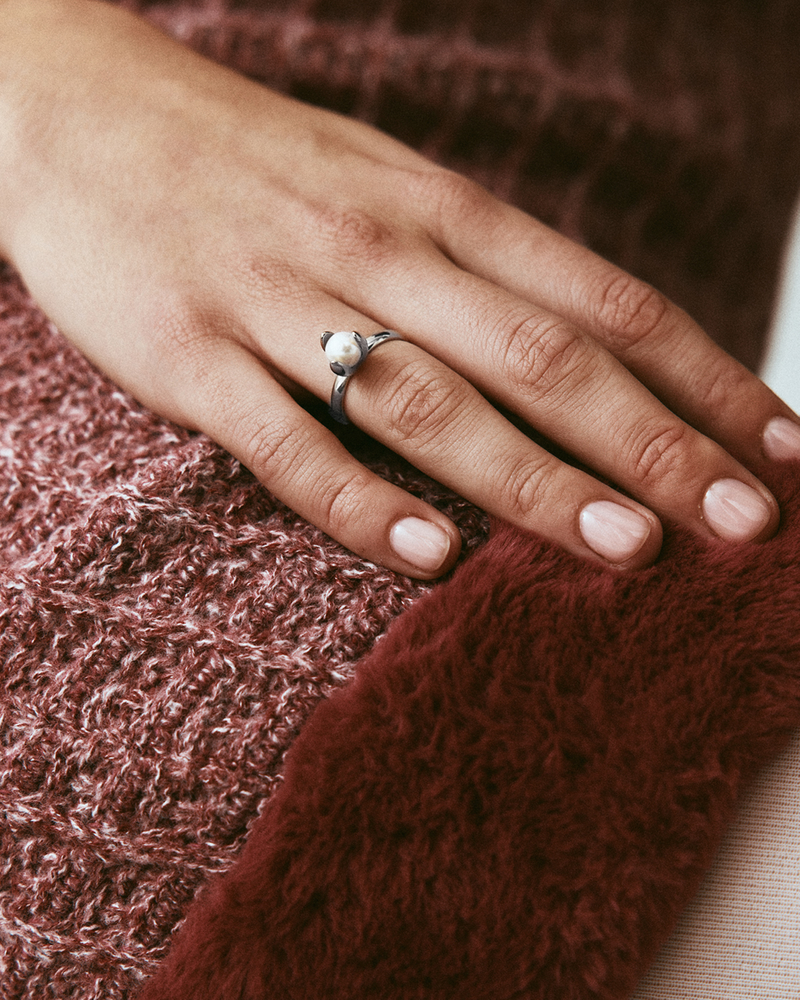 Moonrave Ring L Hopeiset sormukset Hopea