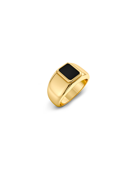 Phoenix Ring For him Kulta/Musta