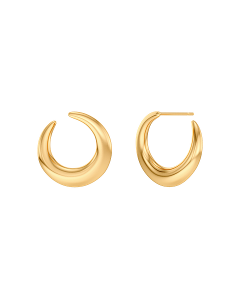 Wishbone Studs L Gold earrings Kulta