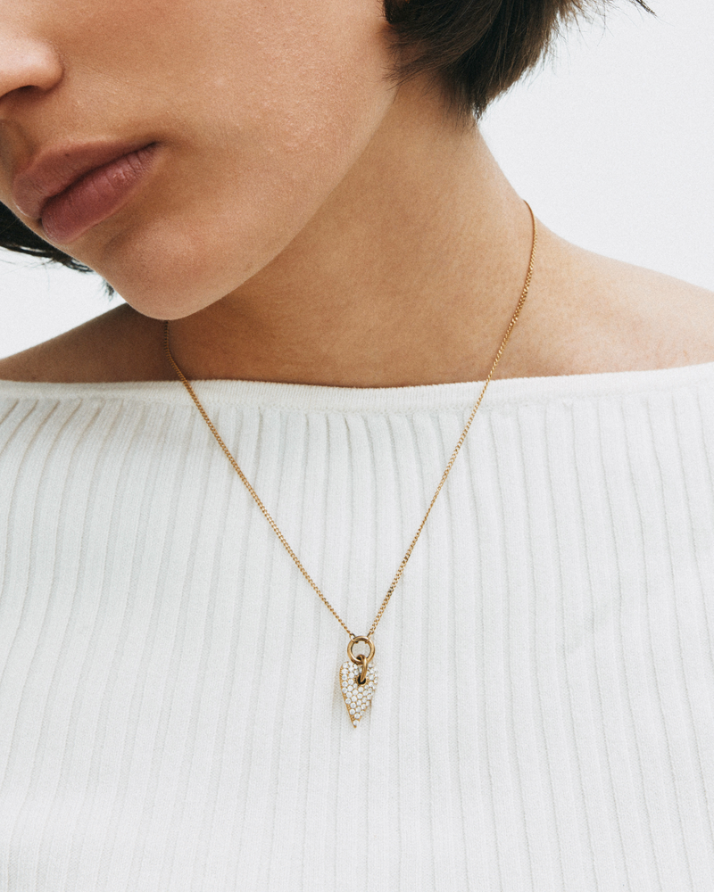 Amore Sparkle Necklace L Gold necklaces Gold