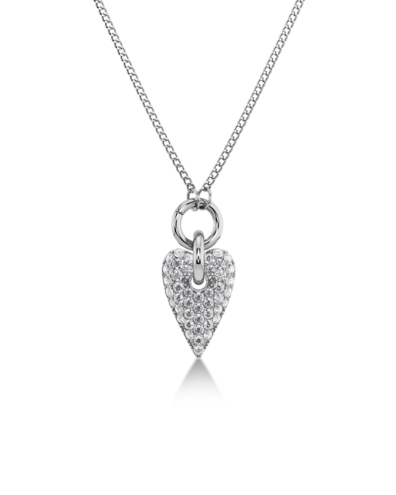 Amore Sparkle Necklace L Silver necklaces Silver