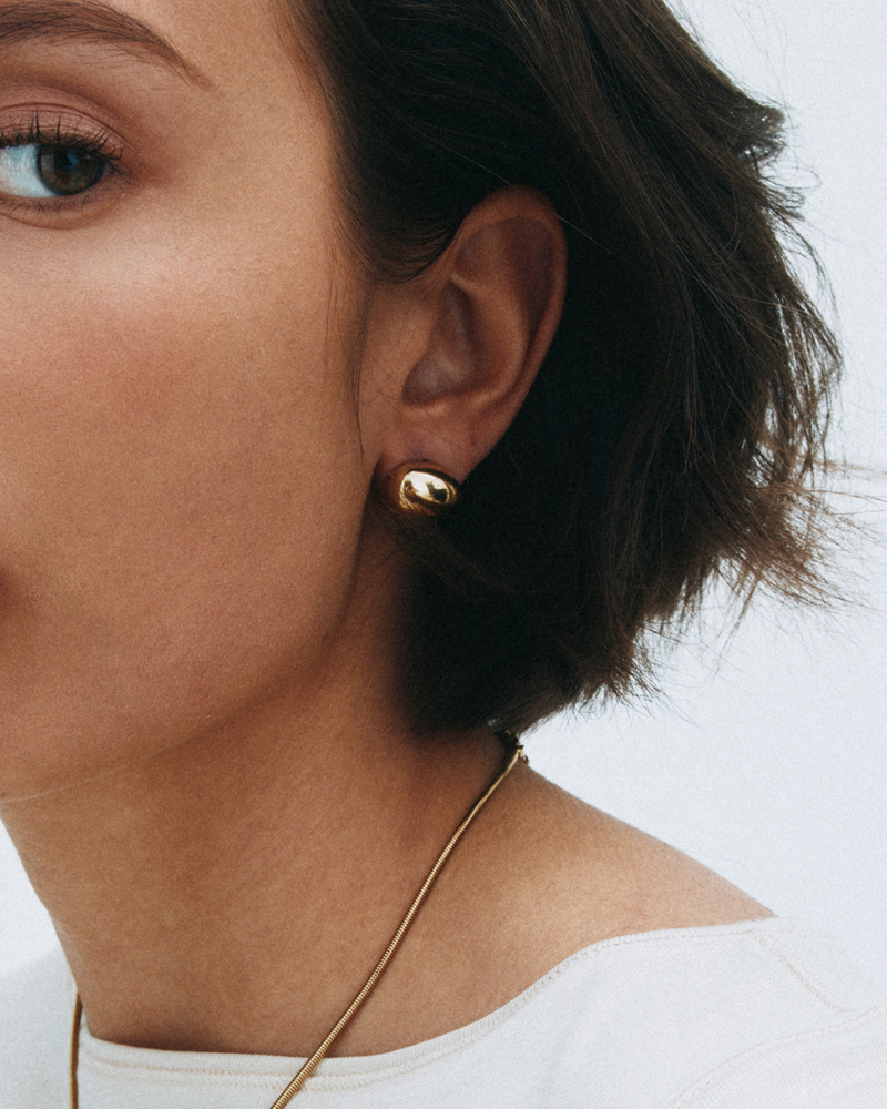 Obelle Studs L Earrings Gold