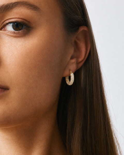 Prisma Hoops L Gold earrings Guld