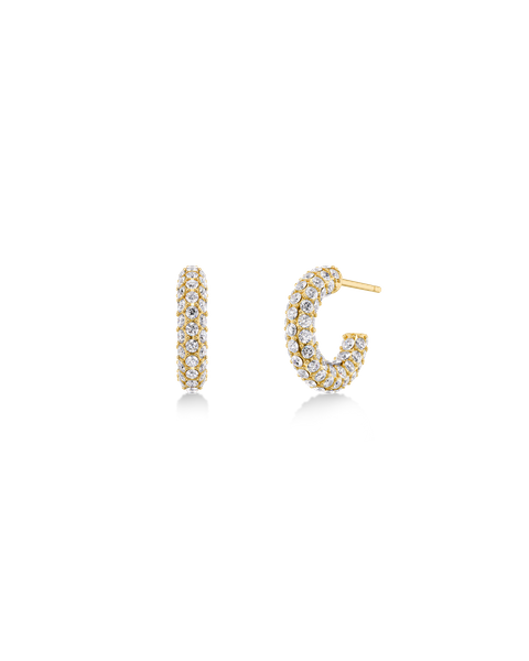 Prisma Hoops S Gold earrings Guld