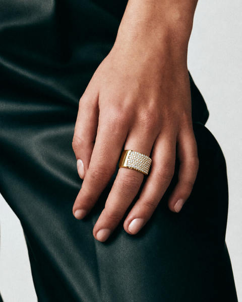 Prisma Ring L Gold rings Guld