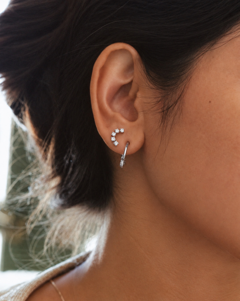 Stardust Studs Jewellery Silver