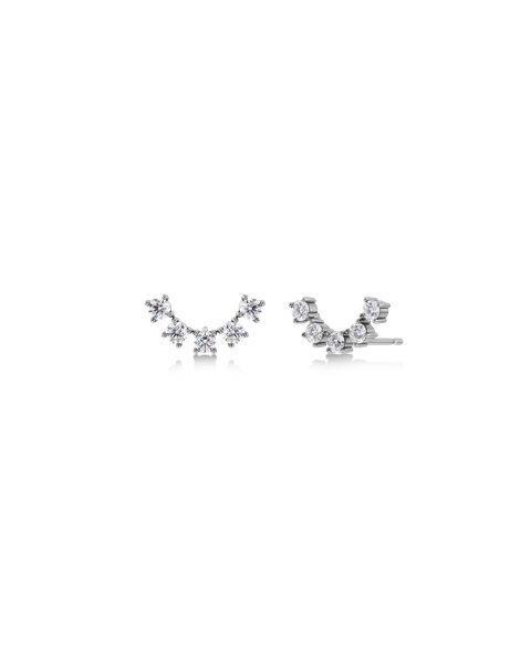 Stardust Studs Jewellery Silver