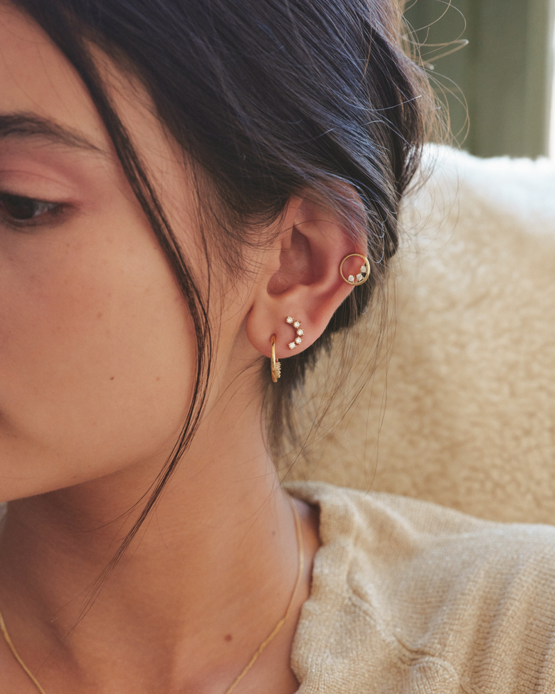 Stardust Studs Round Studs Gold