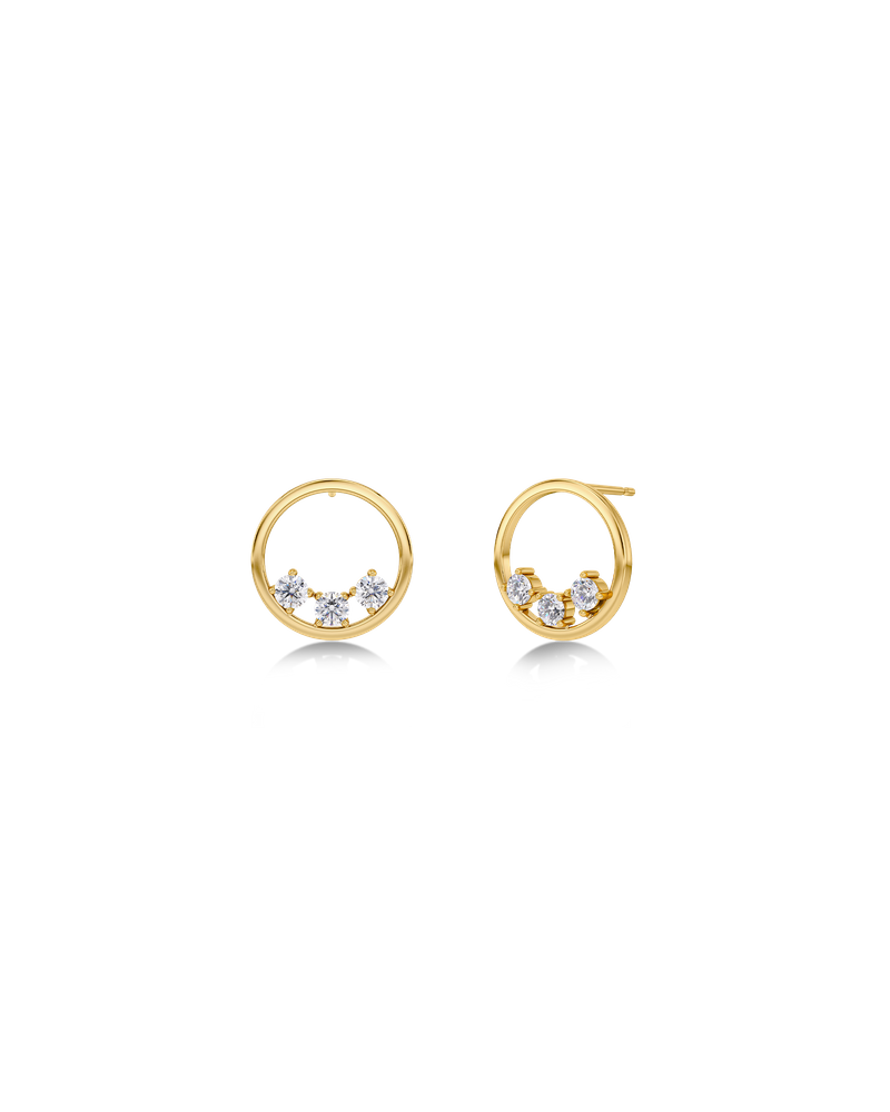Stardust Studs Round Studs Gold