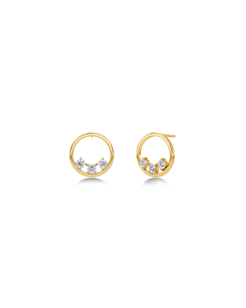 Stardust Studs Round Gold earrings Guld