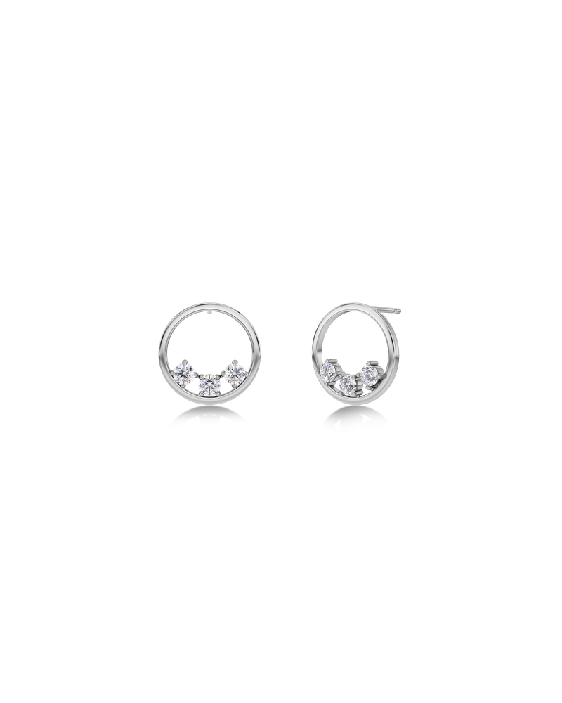 Stardust Studs Round Studs Silver