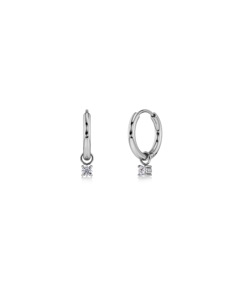 Leonore Petite Hoops For teenager Silver
