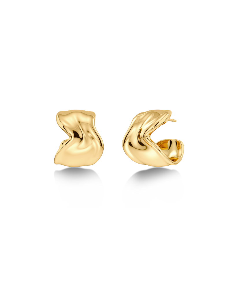Melted Hoops L Hoops Gold
