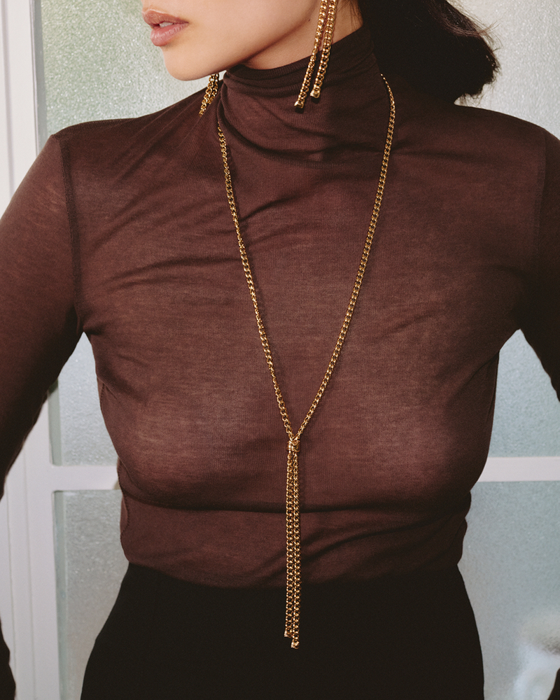 Melted Necklace Y Gold necklaces Gold