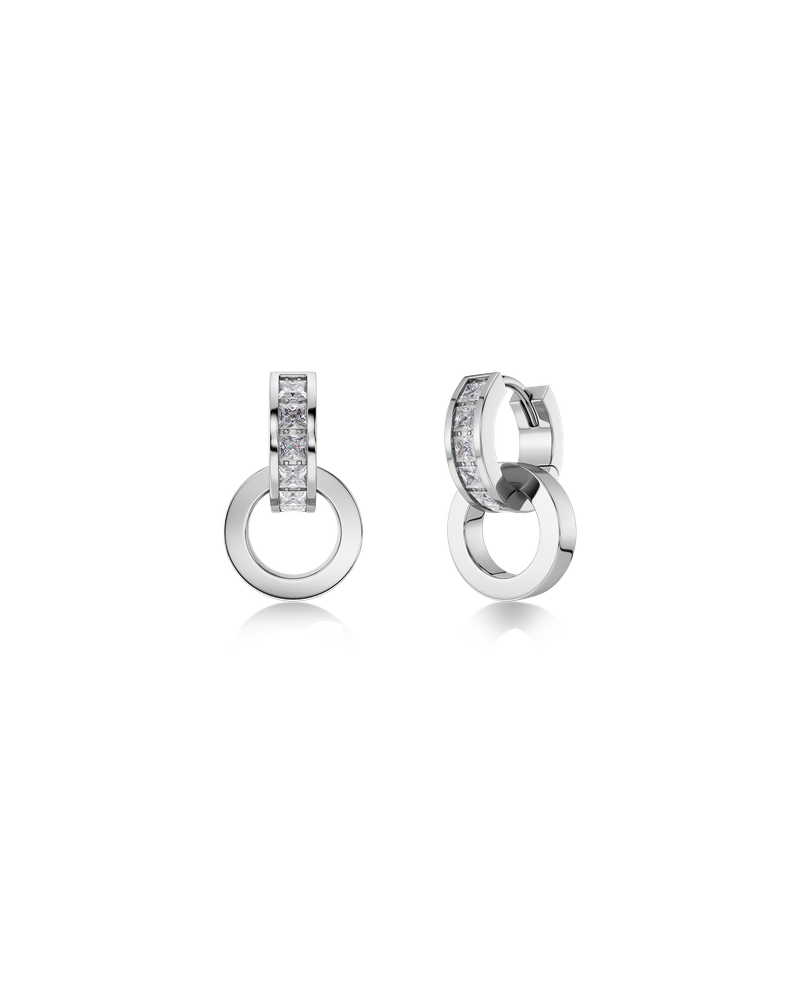 Nova Orbit Hoops Duo Hoops Silver