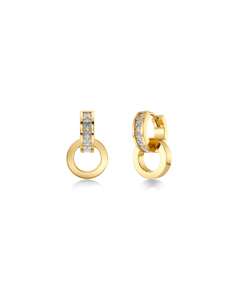 Nova Orbit Hoops Duo Gold earrings Guld