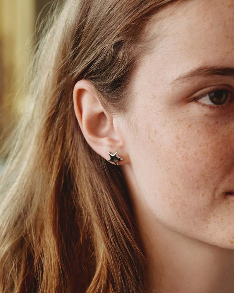 Astra Studs Earrings Silver