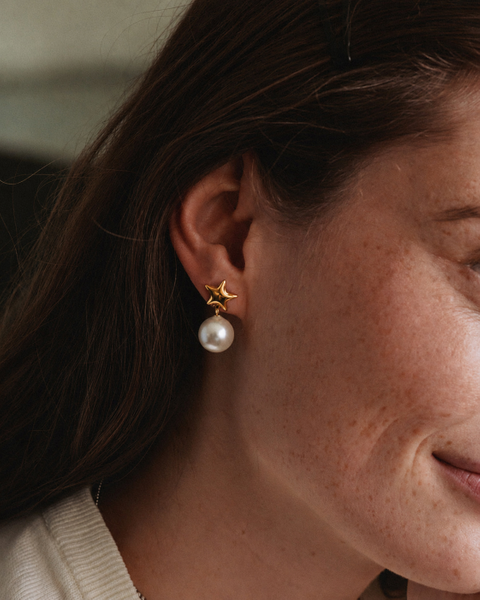 Astra Earrings Pearl For teenager Guld