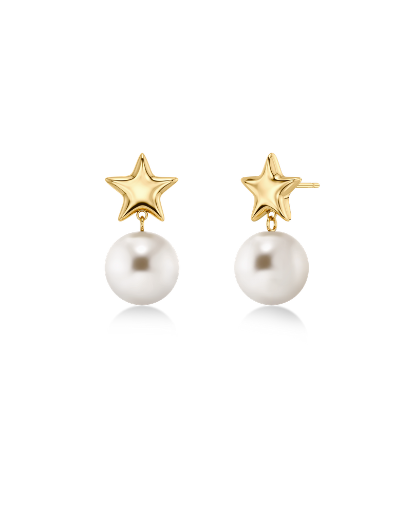 Astra Earrings Pearl Gold earrings Gold