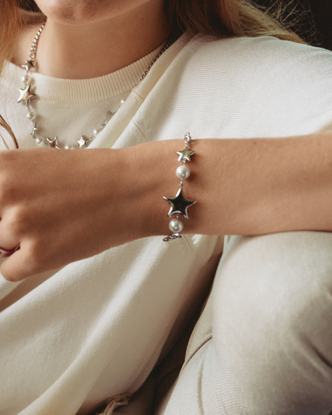 Astra Bracelet Pearl For teenager Silver