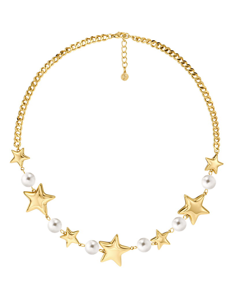 Astra Necklace Pearl Gold necklaces Gold