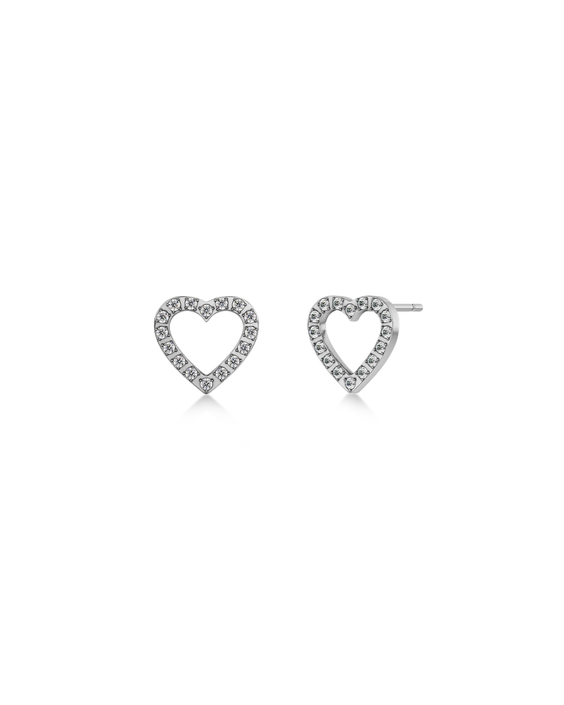 Devote Studs Earrings Silver