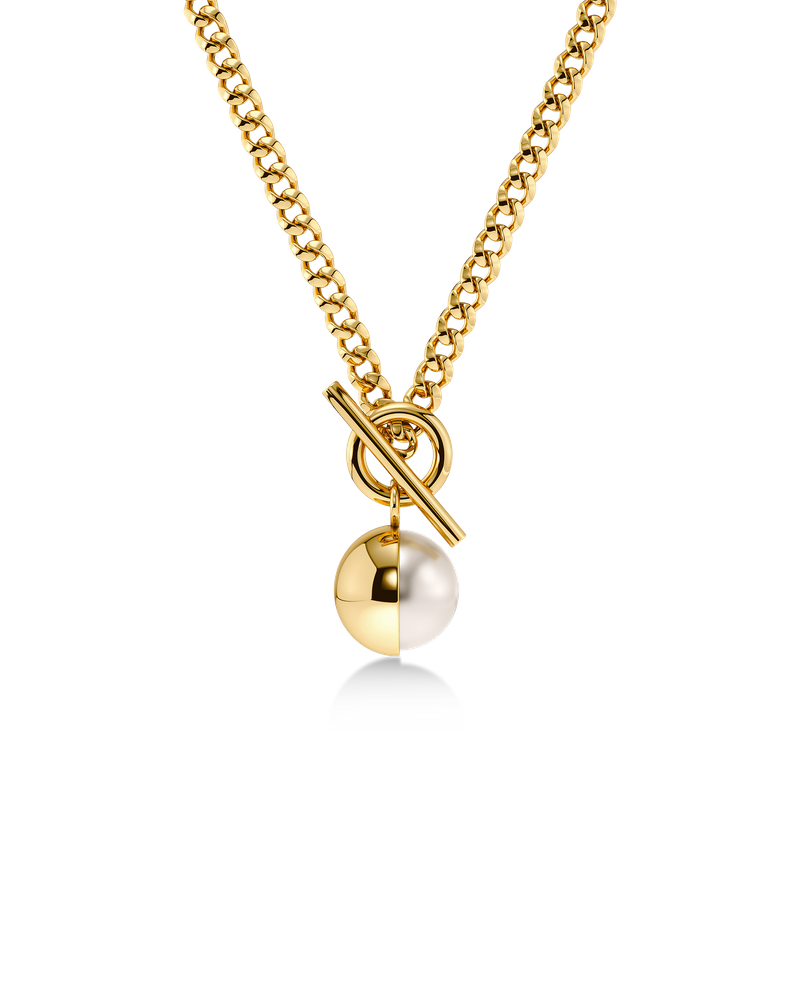 Eclipse Necklace L Gold necklaces Gold
