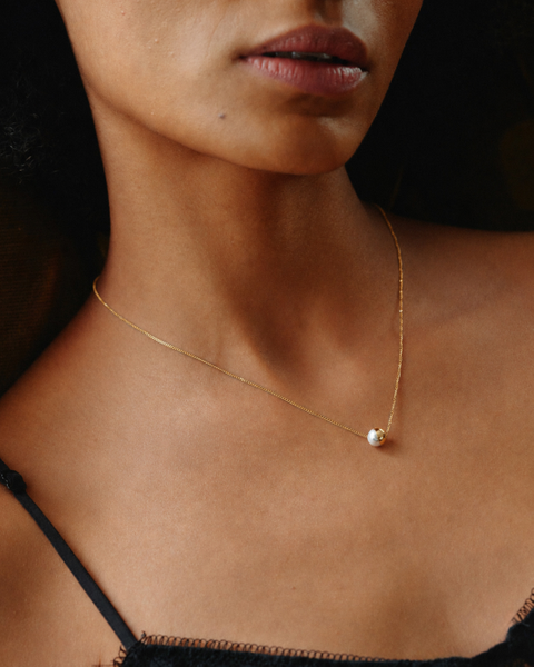 Eclipse Necklace S Gold necklaces Guld